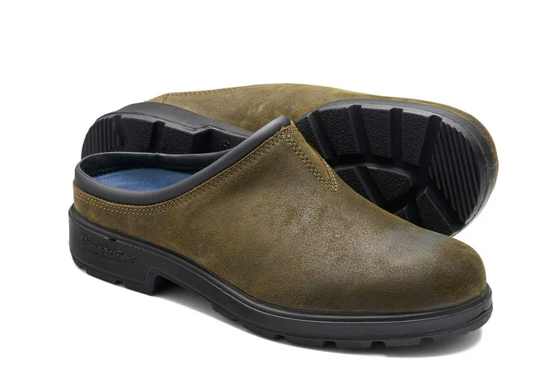 Blundstone Unisex 2423 Originals Clog aus gewachstem Wildleder | Dunkeloliv