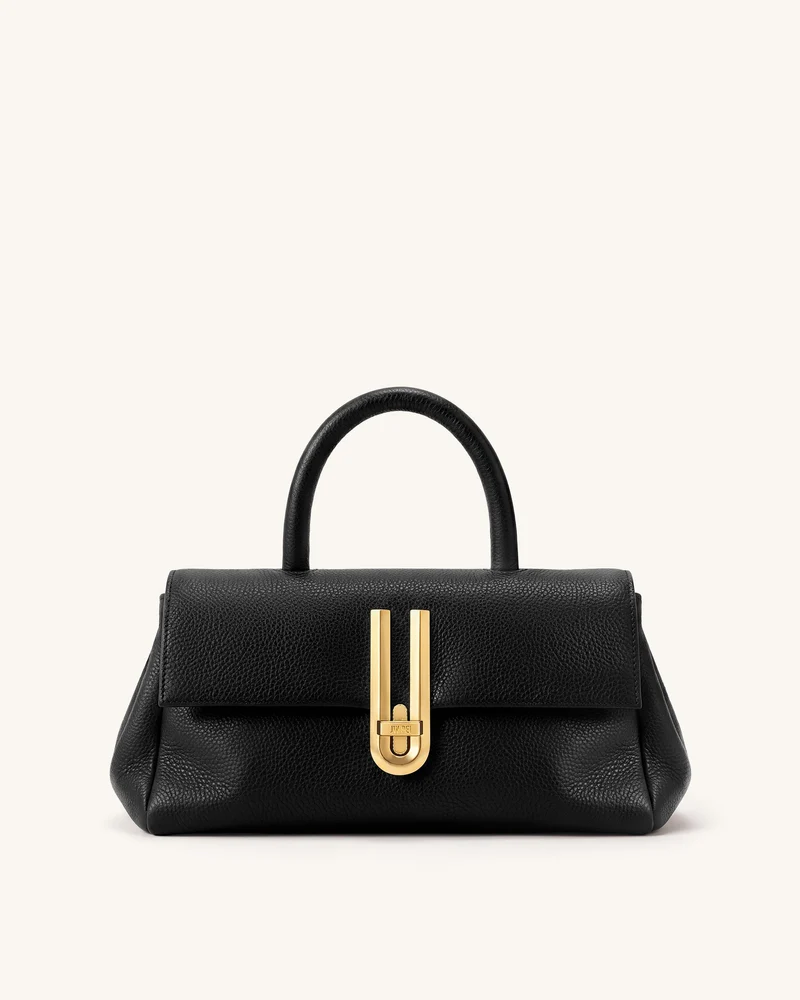 Evania Henkeltasche mit U-Schloss - Schwarz