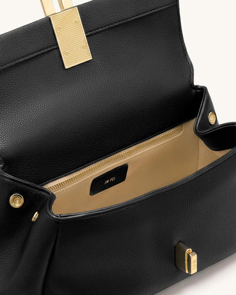 Evania Henkeltasche mit U-Schloss - Schwarz