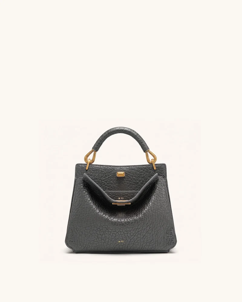 Lucia Henkeltasche in Elefanten-Optik - Schiefergrau