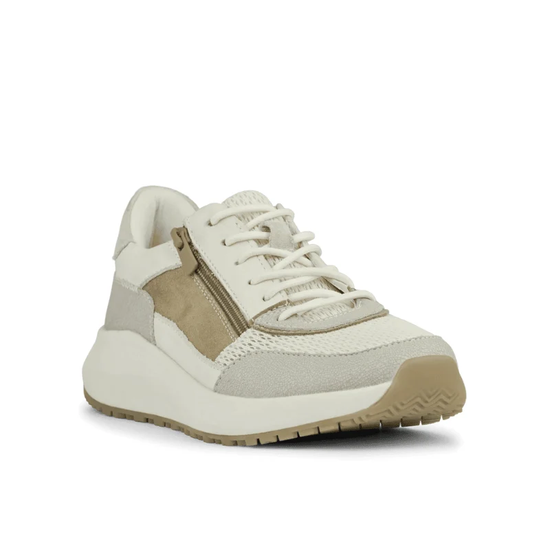 Green Comfort damesneaker - Offwhite