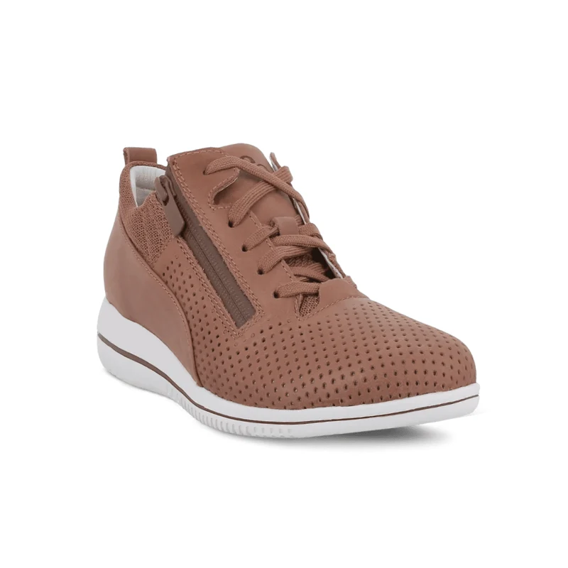 Green Comfort damesneaker - Cognac
