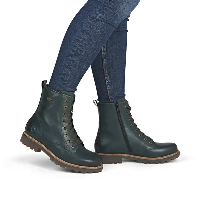 Remonte Damen-Ankle-Boots aus Leder | Grün