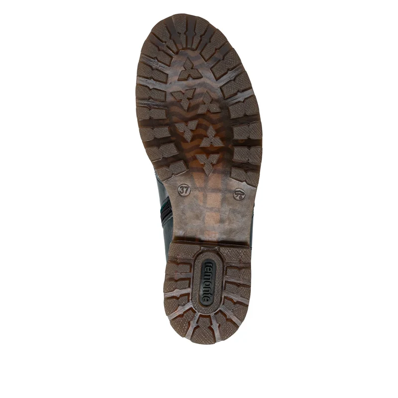 Remonte Damen-Ankle-Boots aus Leder | Grün