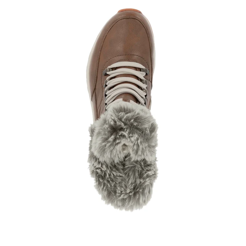 Rieker Damen Stiefeletten aus Leder mit Fleecefutter | Braun