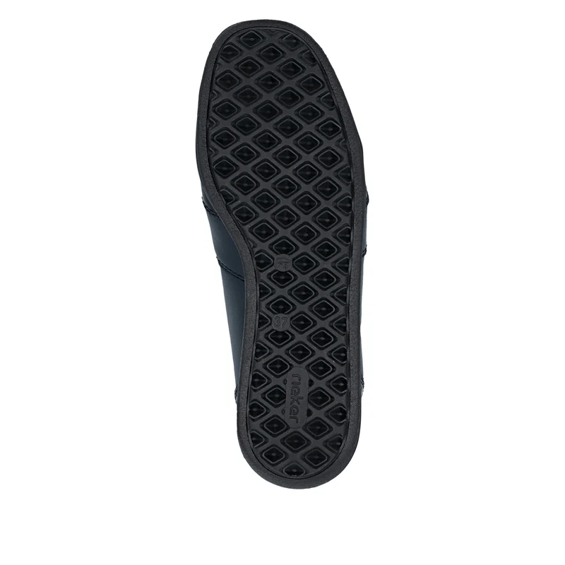 Rieker Damen Stiefeletten aus Leder mit Fleecefutter | Blau