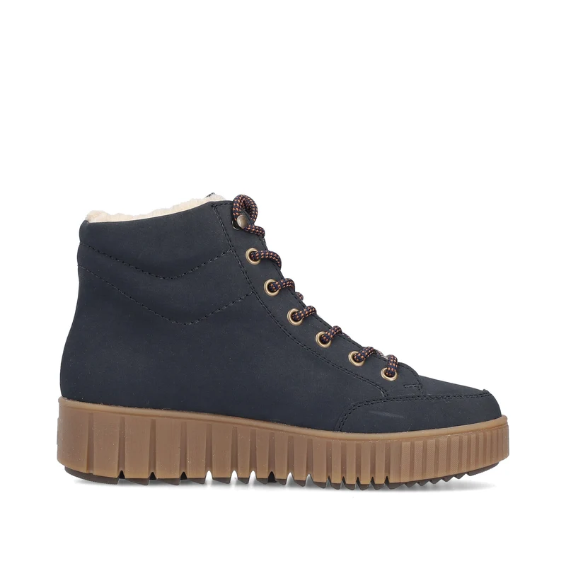 Rieker Damen Stiefeletten mit Fleecefutter | Blau