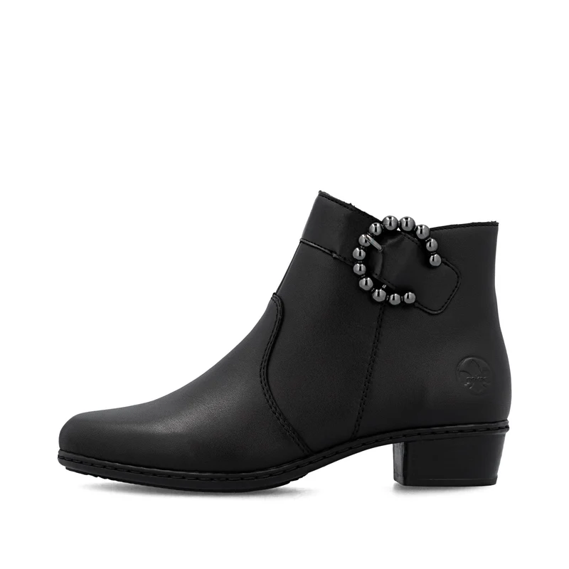 Rieker Damen Fashion Ankle Boots mit Schnallendetail | Schwarz