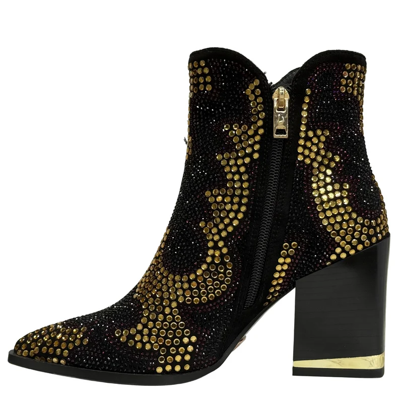 Una Healy Damen If I Had A Boat Ankle Boot | Schwarz Bling