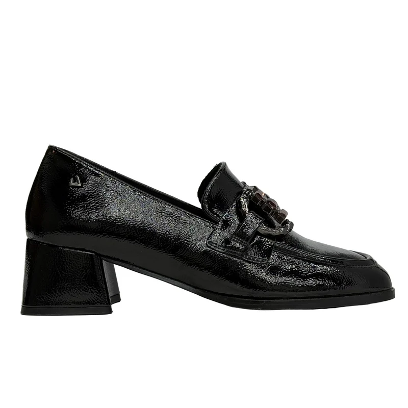 Una Healy Damen Wagon Wheel Lackschuh | Schwarz