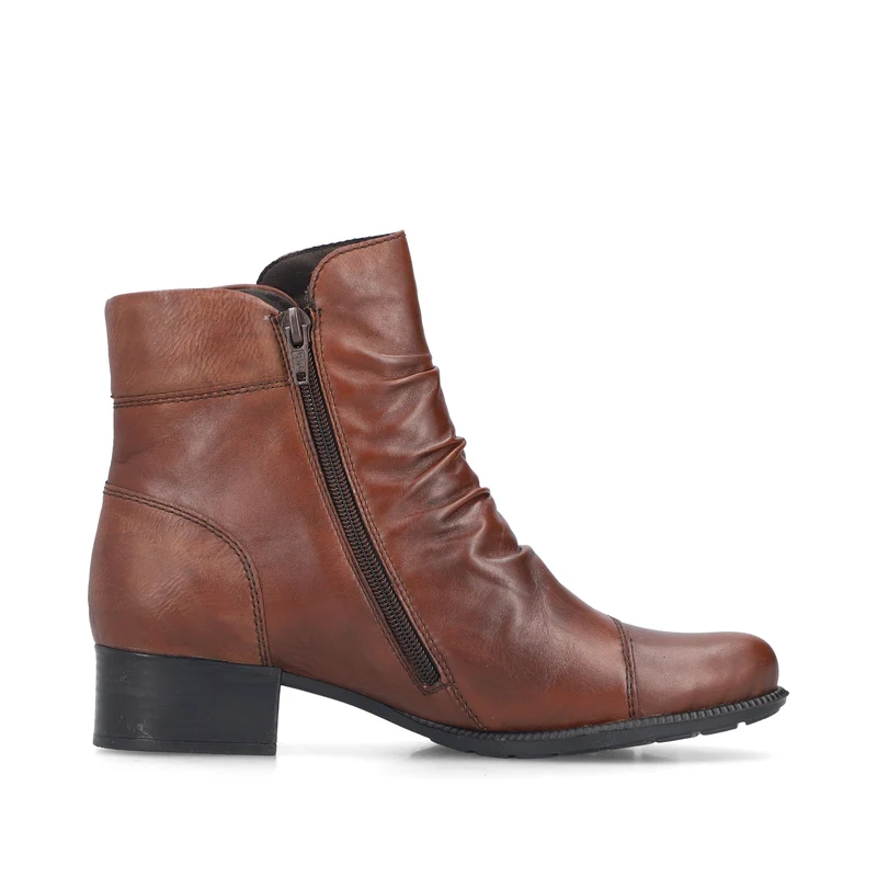 Rieker Damen Stiefeletten mit Knopfdetail | Braun