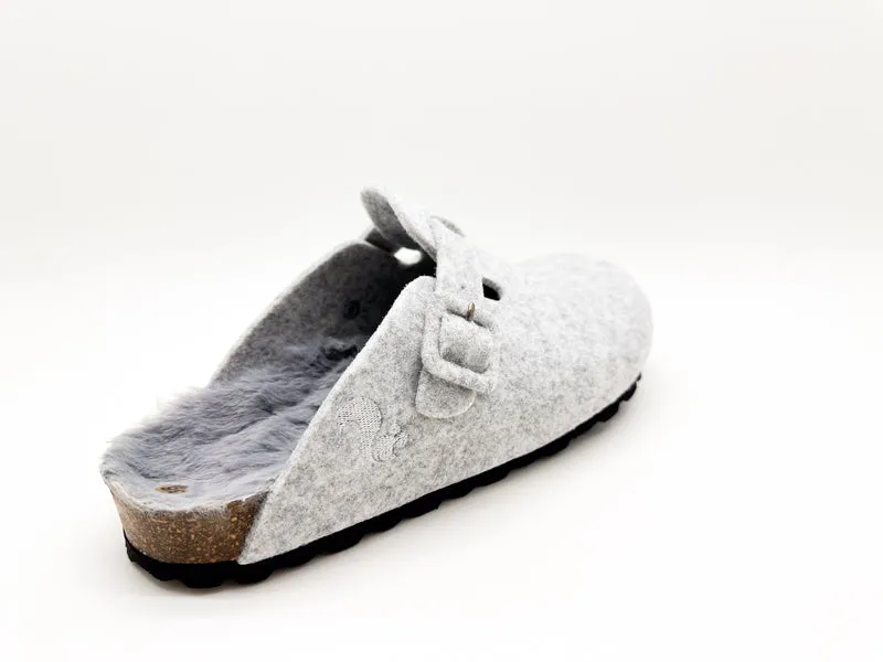 thies 1856 ® Recycled PET Buckle Clog light grey