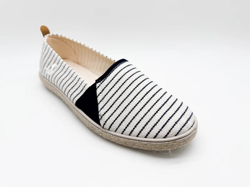 thies ® Mallorca Organic Cotton Espadrille vegan navy stripe
