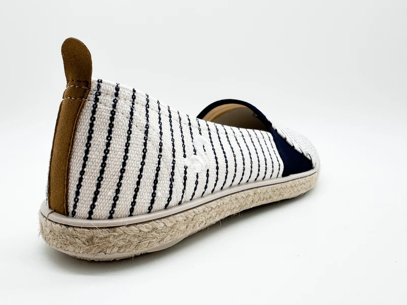 thies ® Mallorca Organic Cotton Espadrille vegan navy stripe