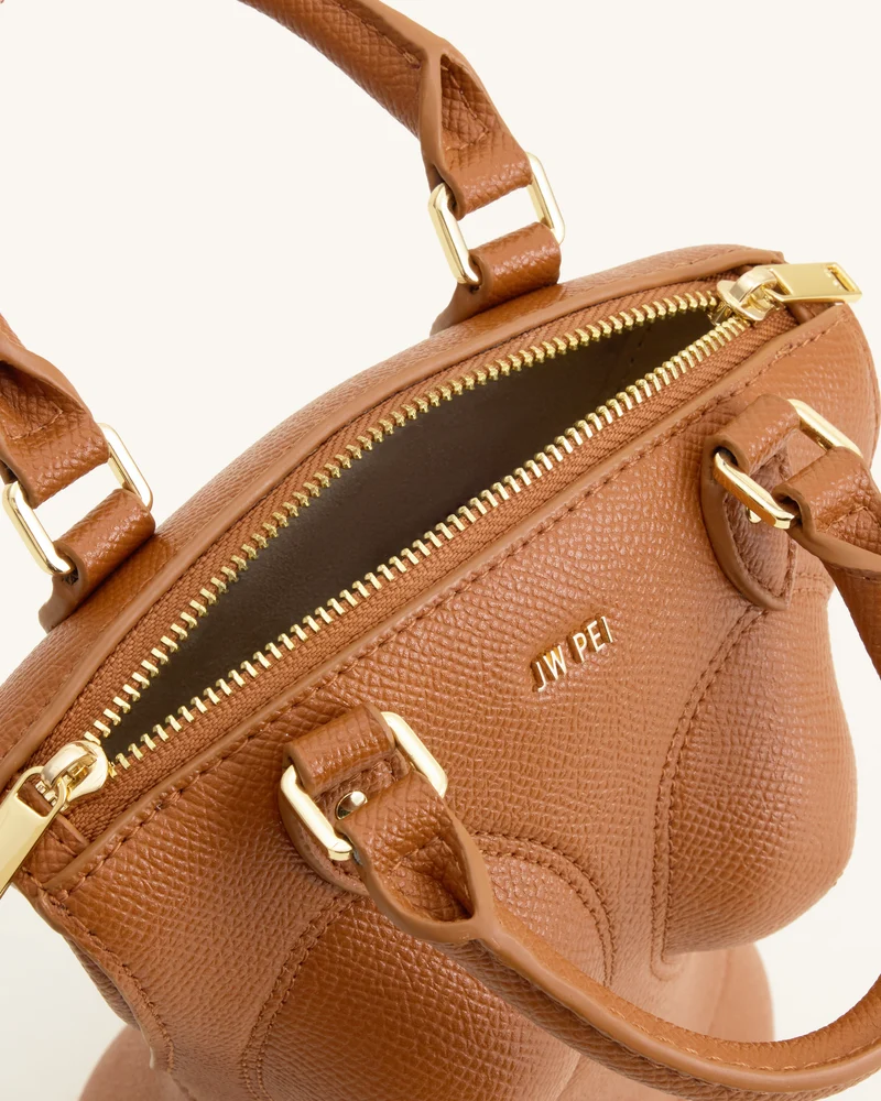 Tara Tasche mit skulpturalem Griff - Braun