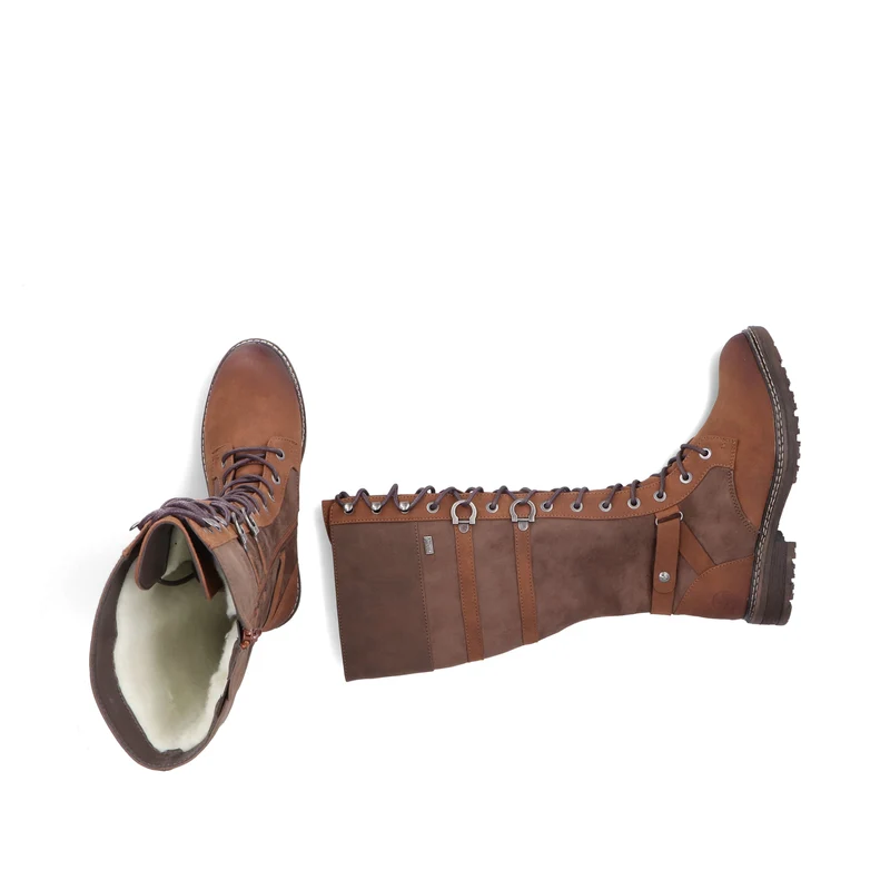 Rieker Hoher Lederstiefel für Damen | Hellbraun