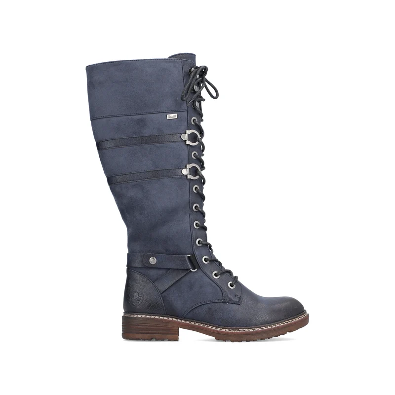 Rieker Hoher Lederstiefel für Damen | Blau
