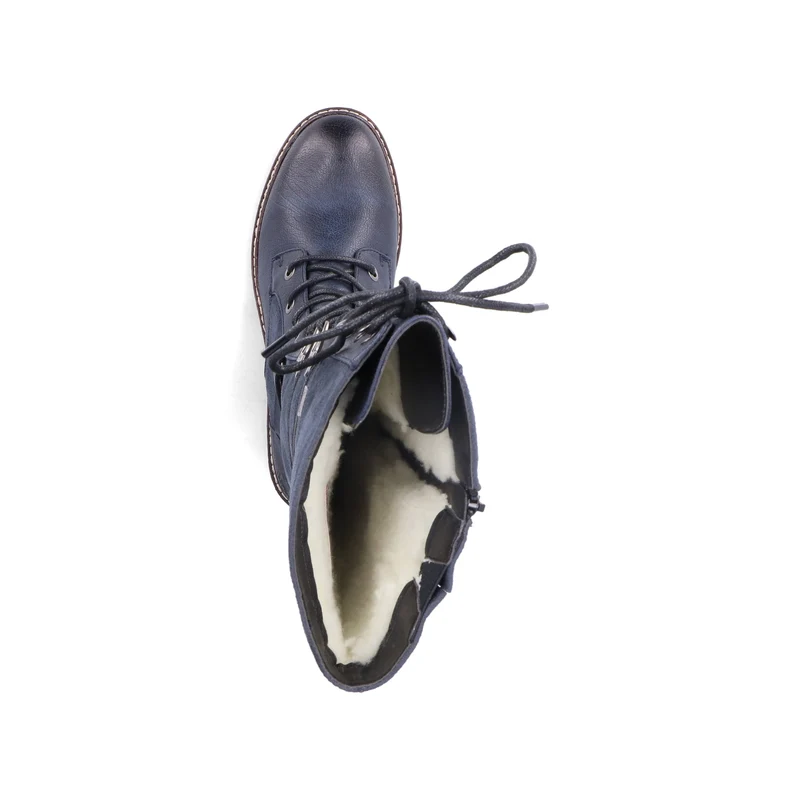 Rieker Hoher Lederstiefel für Damen | Blau