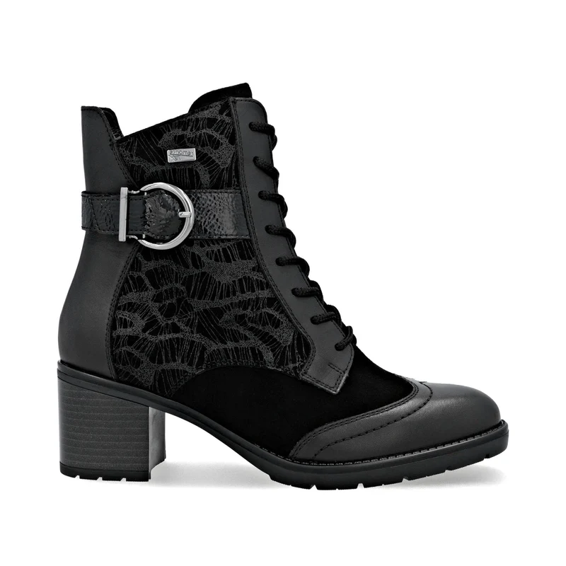 Remonte Damen Stiefelette mit Absatz | Schwarz
