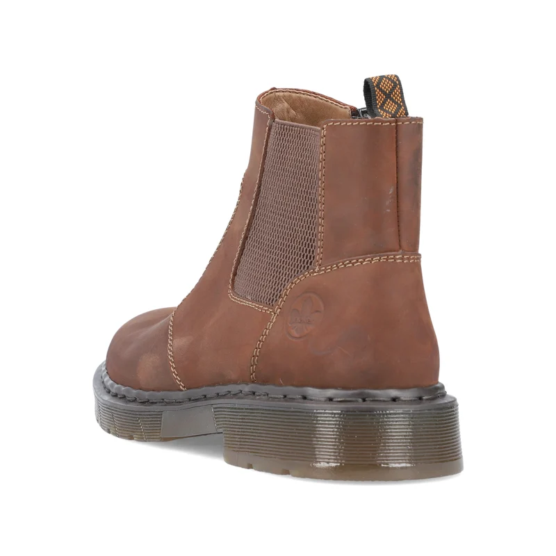 Rieker Herren-Lederjacke mit Wollfutter Chelsea Stiefel | Braun