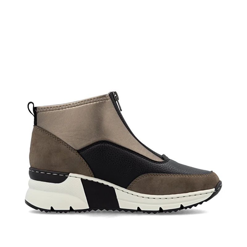 Rieker Damen Fashion Wedge Ankle Boot | Braun