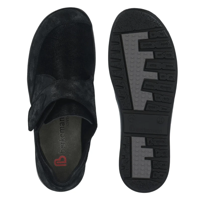 Berkemann damesko med velcro - Sort