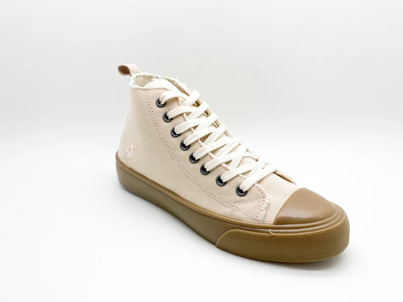 thies ® Organic Cotton Hi Sneaker vegan light peach