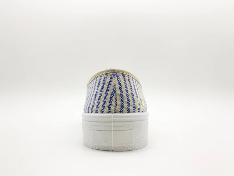 thies ® Organic Cotton Stripe Plim Sneaker vegan indigo