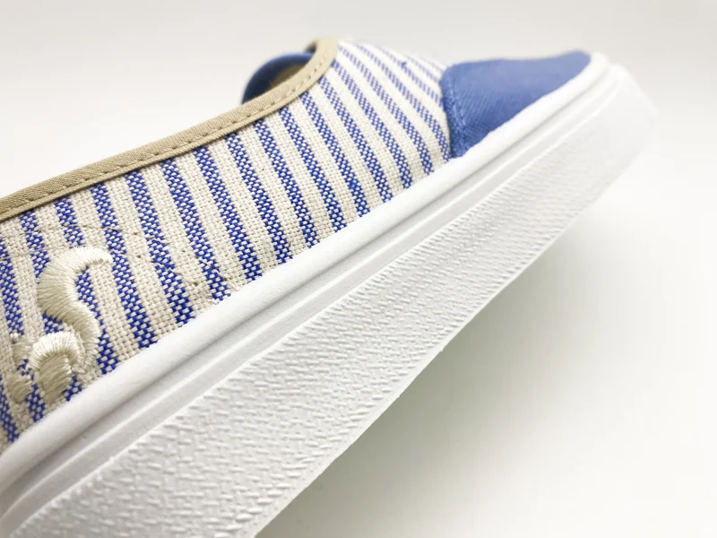 thies ® Organic Cotton Stripe Plim Sneaker vegan indigo