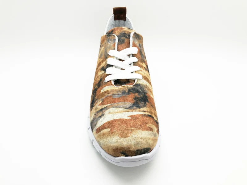 thies ® PET Sneaker camo brown | vegan aus recycelten Flaschen