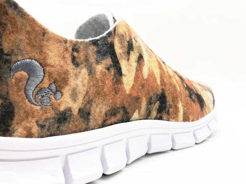 thies ® PET Sneaker camo brown | vegan aus recycelten Flaschen