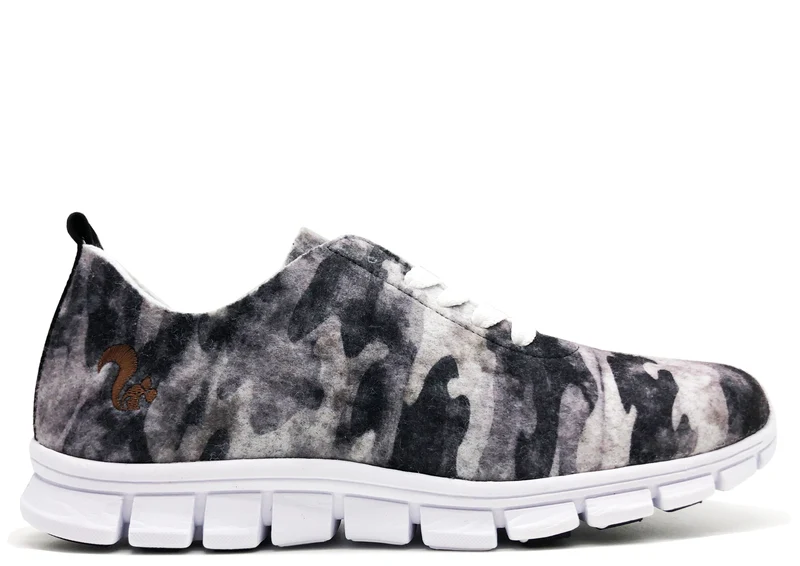 thies ® PET Sneaker camo grey | vegan aus recycelten Flaschen