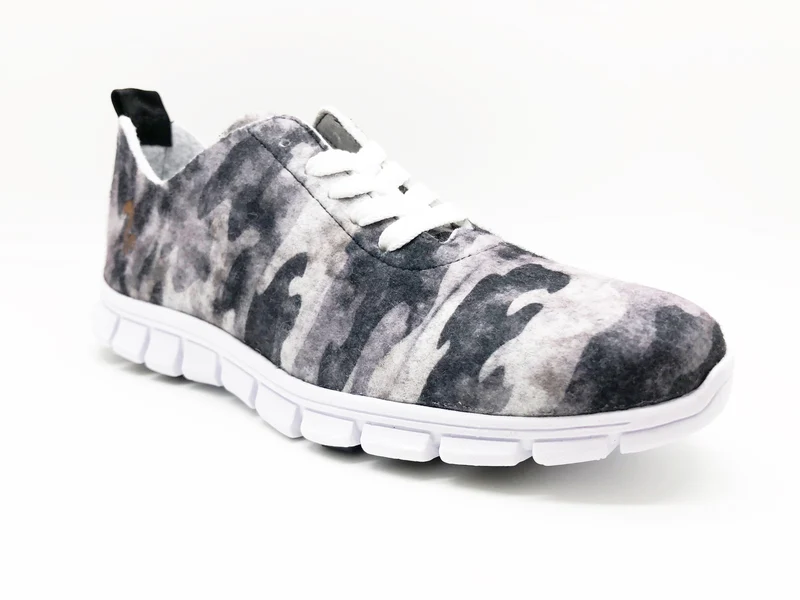 thies ® PET Sneaker camo grey | vegan aus recycelten Flaschen