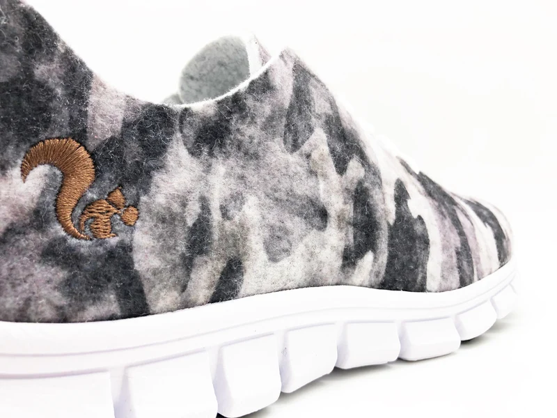 thies ® PET Sneaker camo grey | vegan aus recycelten Flaschen