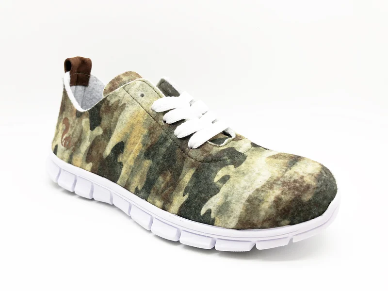 thies ® PET Sneaker camo green | vegan aus recycelten Flaschen