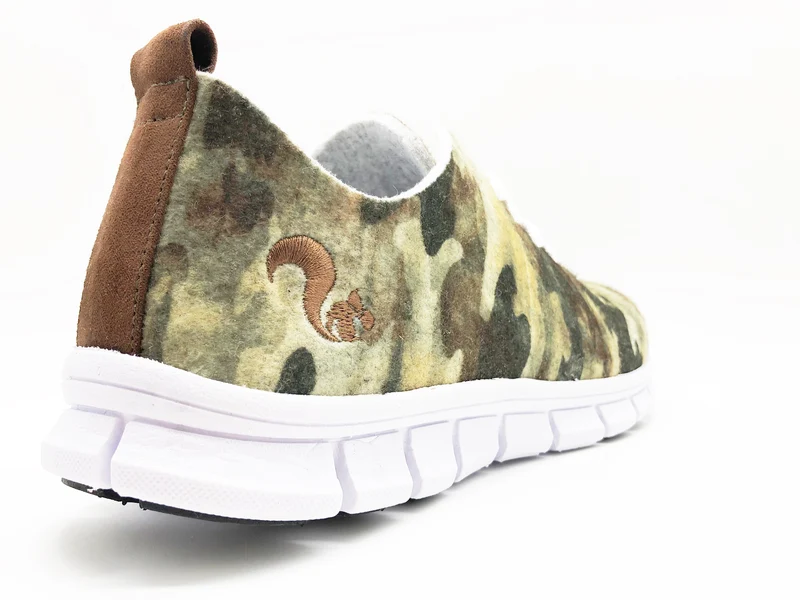thies ® PET Sneaker camo green | vegan aus recycelten Flaschen