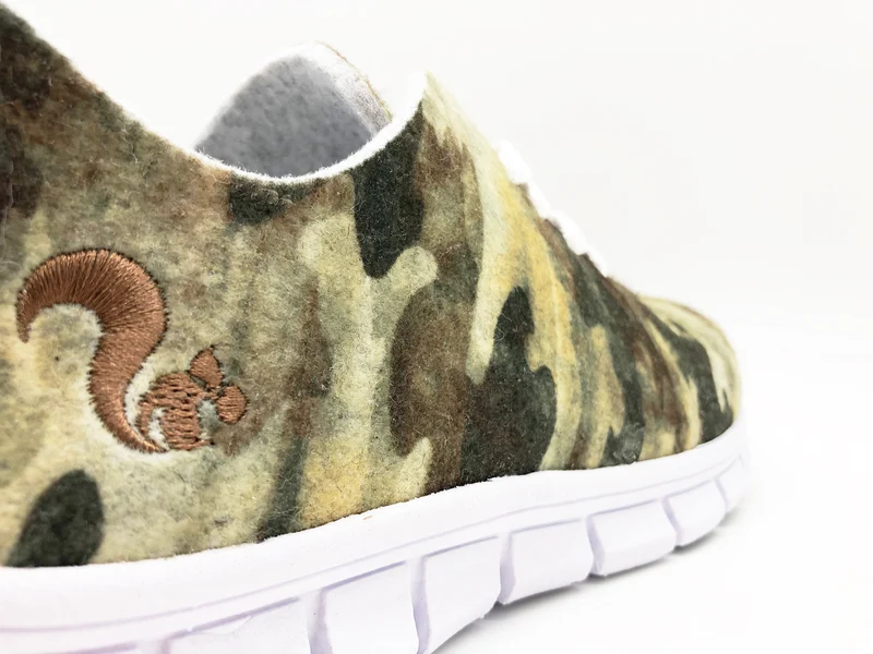 thies ® PET Sneaker camo green | vegan aus recycelten Flaschen