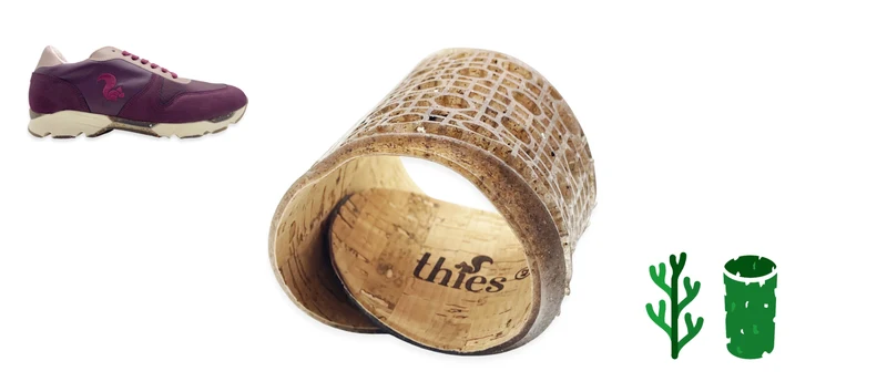 thies ® Eco Squirrel Runner algae cork vegan dark berry