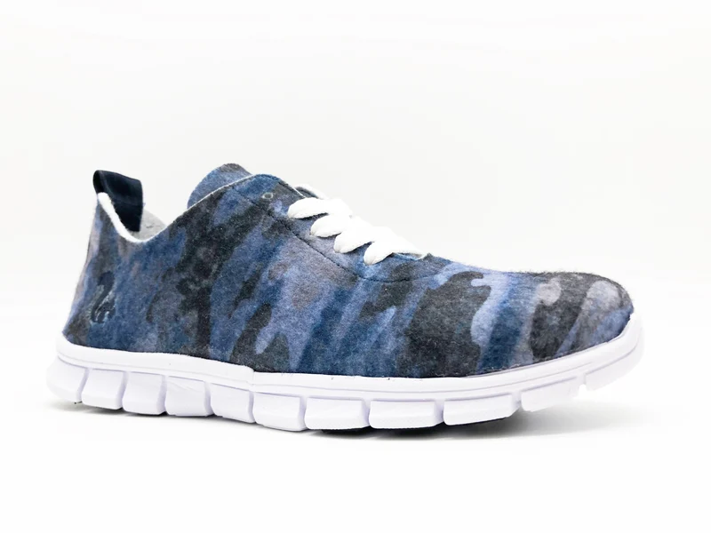 thies ® PET Sneaker camo blue | vegan aus recycelten Flaschen