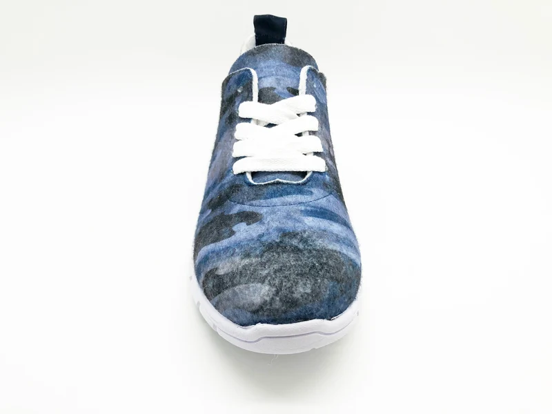 thies ® PET Sneaker camo blue | vegan aus recycelten Flaschen