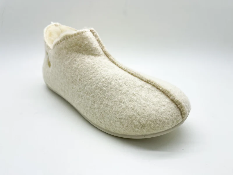 thies 1856 ® Slipper Boots off white with Eco Wool