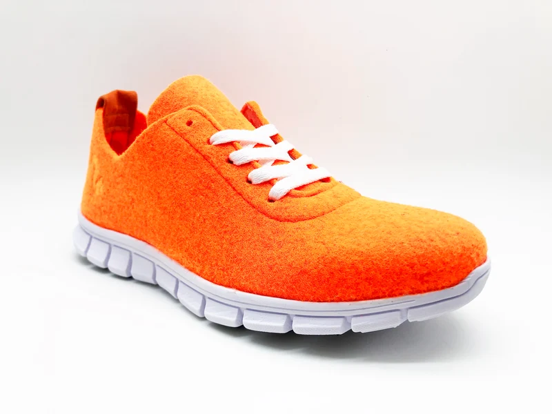 thies ® PET Sneaker neon orange | vegan aus recycelten Flaschen