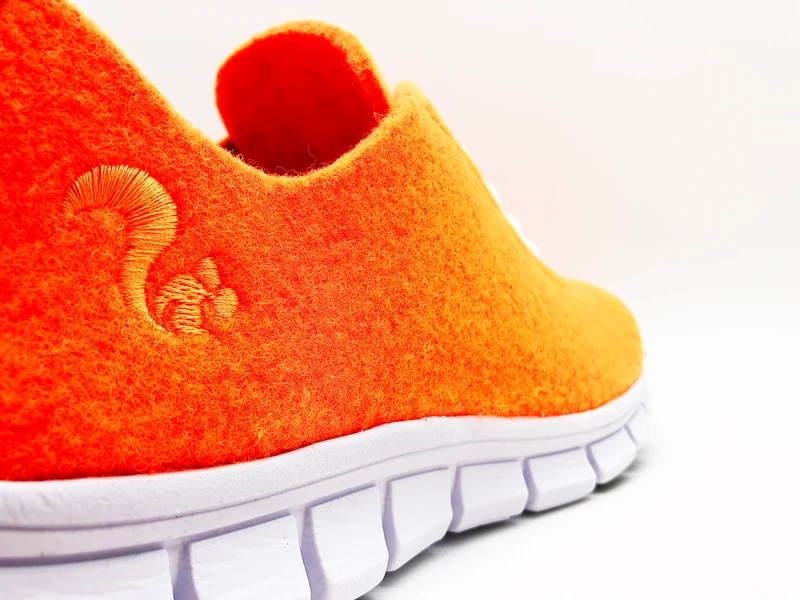thies ® PET Sneaker neon orange | vegan aus recycelten Flaschen