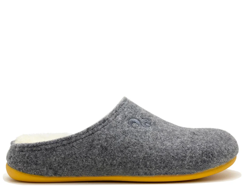 thies 1856 ® Recycled Wool Slippers grey yellow