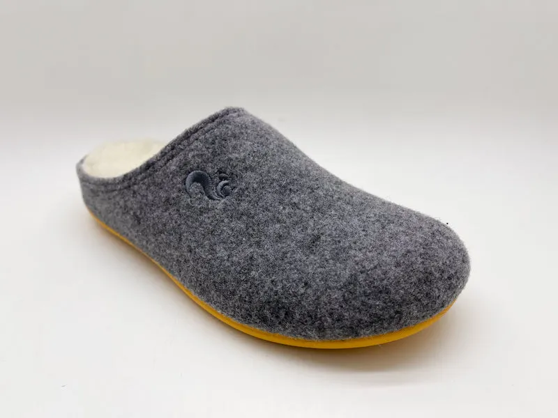 thies 1856 ® Recycled Wool Slippers grey yellow