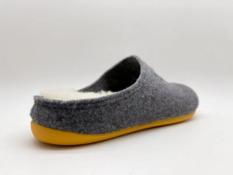 thies 1856 ® Recycled Wool Slippers grey yellow