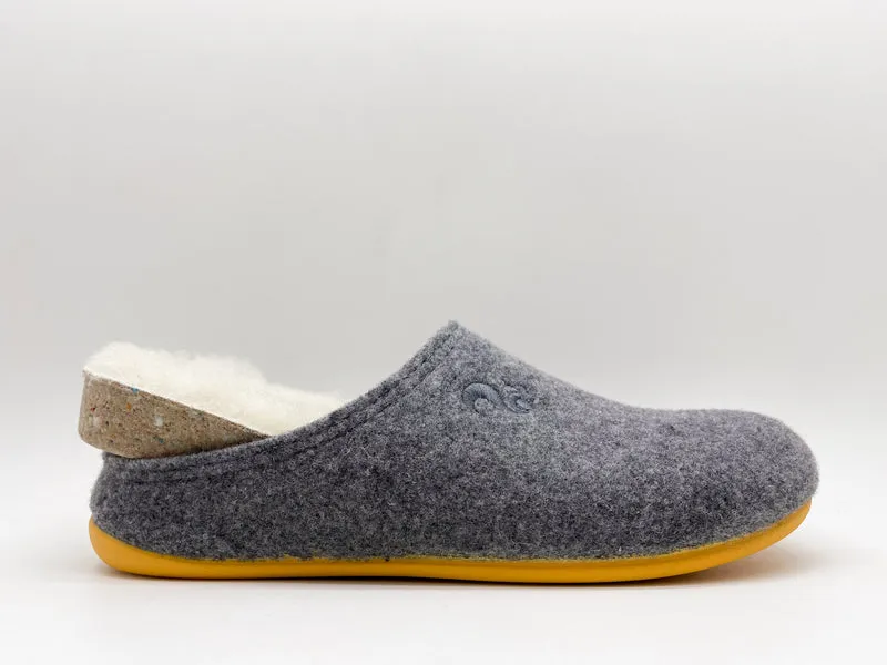 thies 1856 ® Recycled Wool Slippers grey yellow