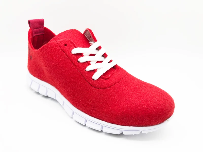 thies ® PET Sneaker red | vegan aus recycelten Flaschen