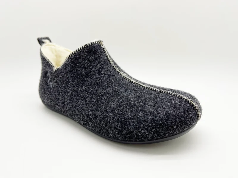 thies 1856 ® Slipper Boots anthracite with Eco Wool