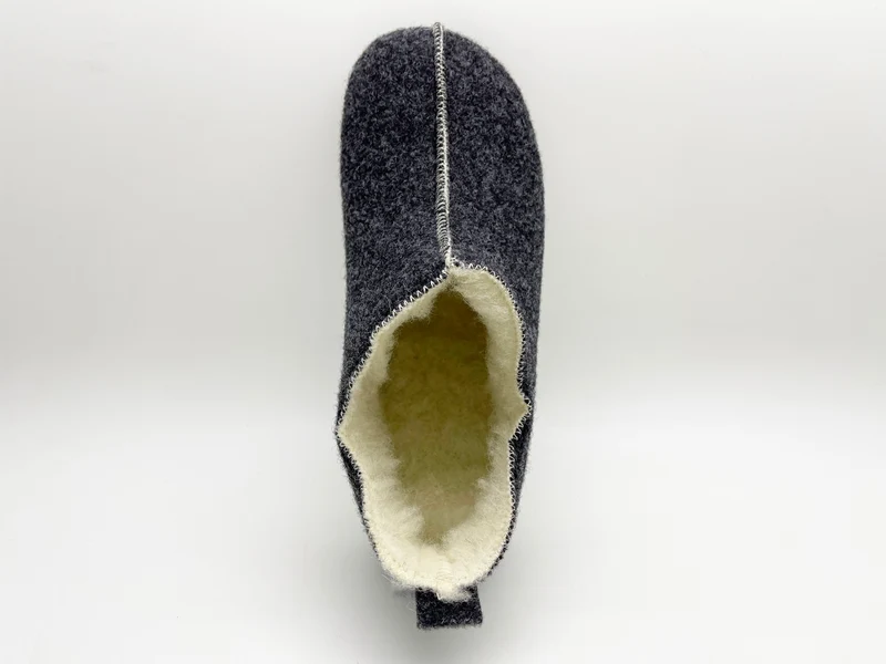 thies 1856 ® Slipper Boots anthracite with Eco Wool